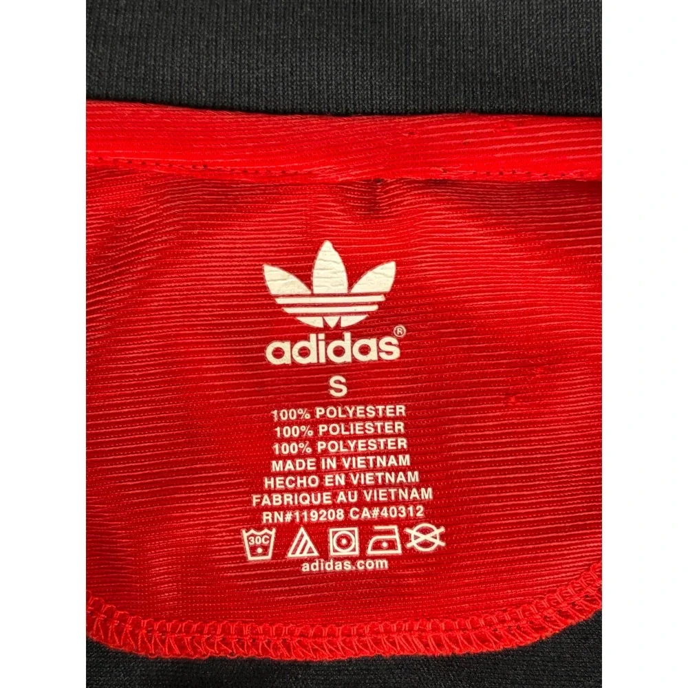 Adidas Originals Chicago Bulls Groove Track Jacket Mens S Black Red Full Zip NBA